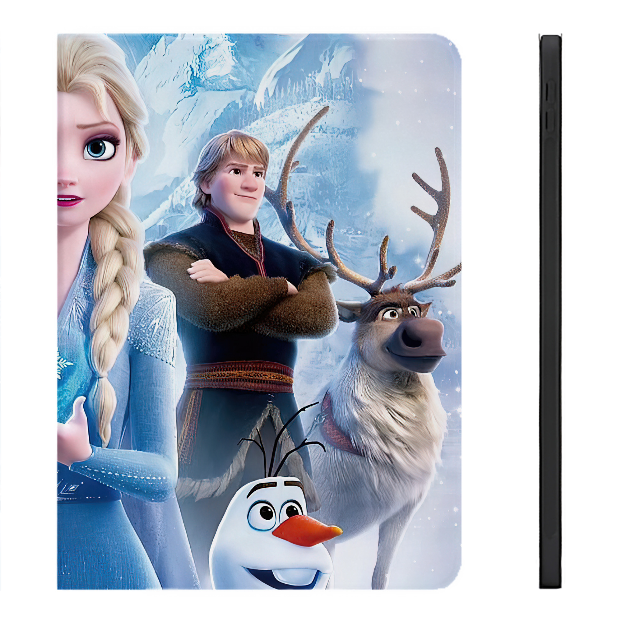 （画像用） アナと雪の女王 アンナ エルサ Frozen Anna Elsa IPadケース ペンホルダー付き ブックスタイルデザイン